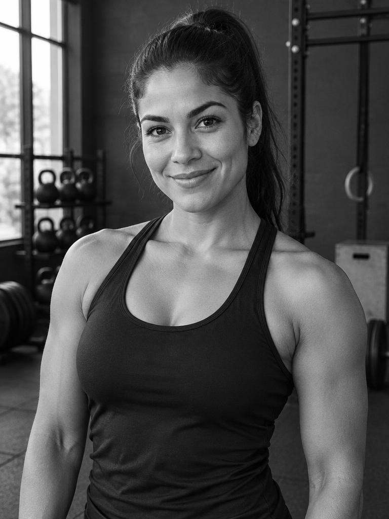 Retrato generado para el rol ilustrativo Coach de Fitness Funcional